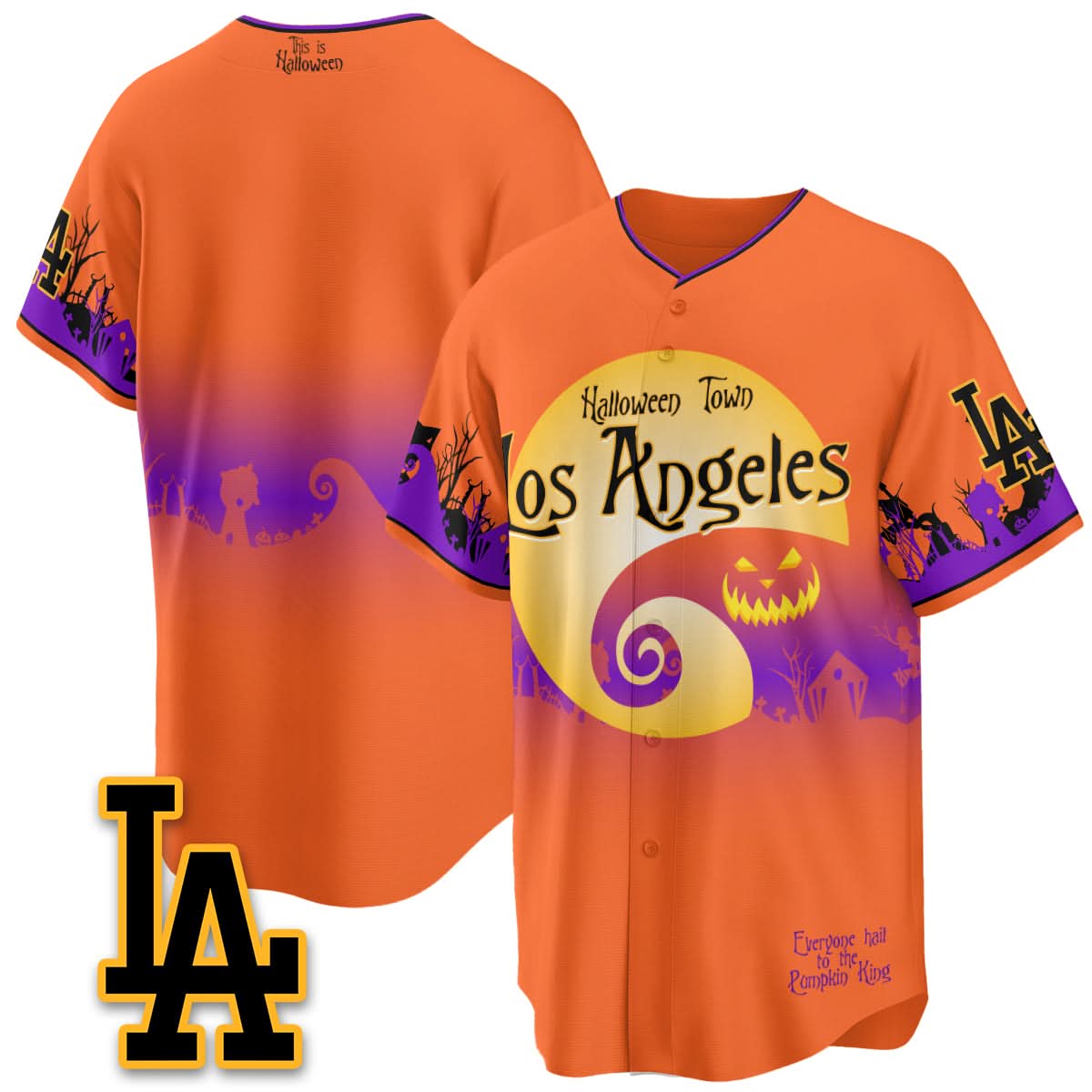 Los Angeles Dodgers "Halloween Town" Limited Jersey - Stitched