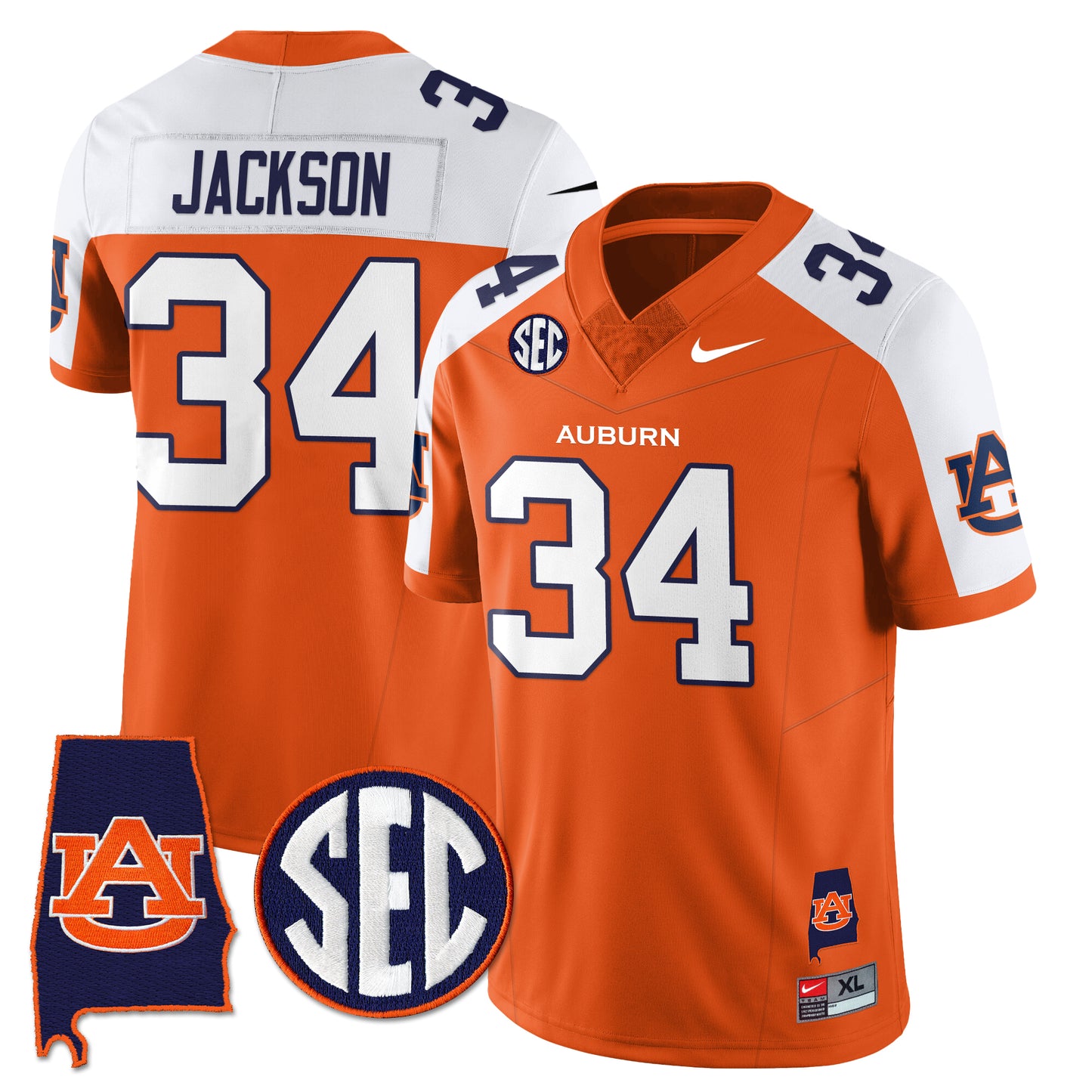 Auburn Tigers 2025 Alabama Patch Vapor Limited Jersey - All Stitched