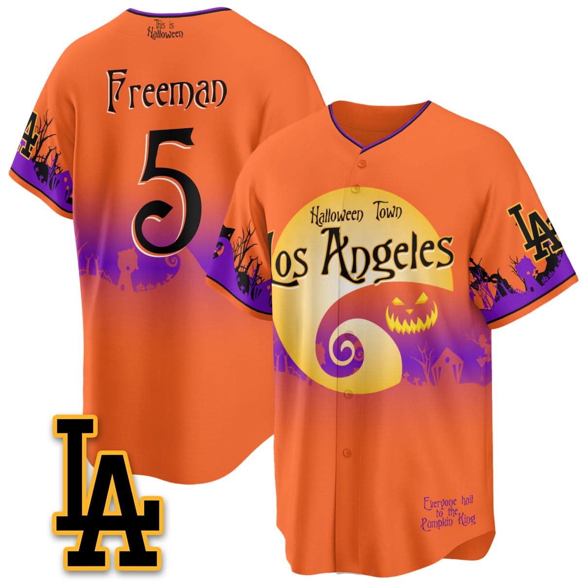 Los Angeles Dodgers "Halloween Town" Limited Jersey - Stitched