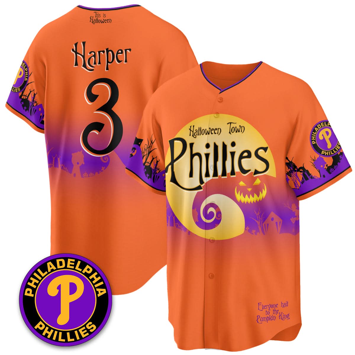 Philadelphia Phillies "Halloween Town" Limited Jersey - Stitched