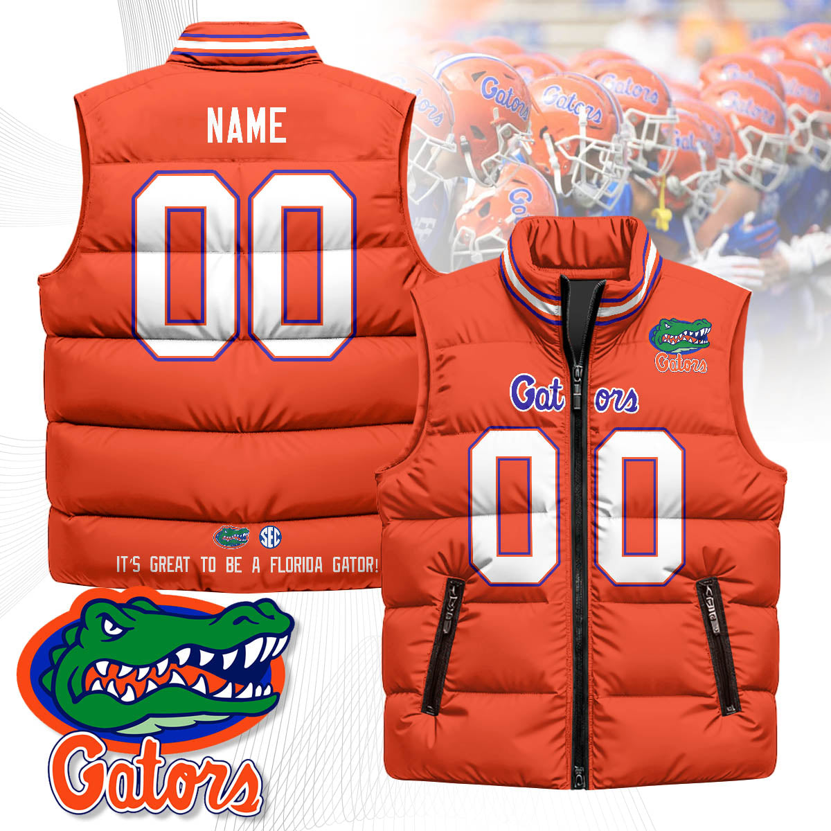 Personalized Florida Gators Unisex Puffer Vest