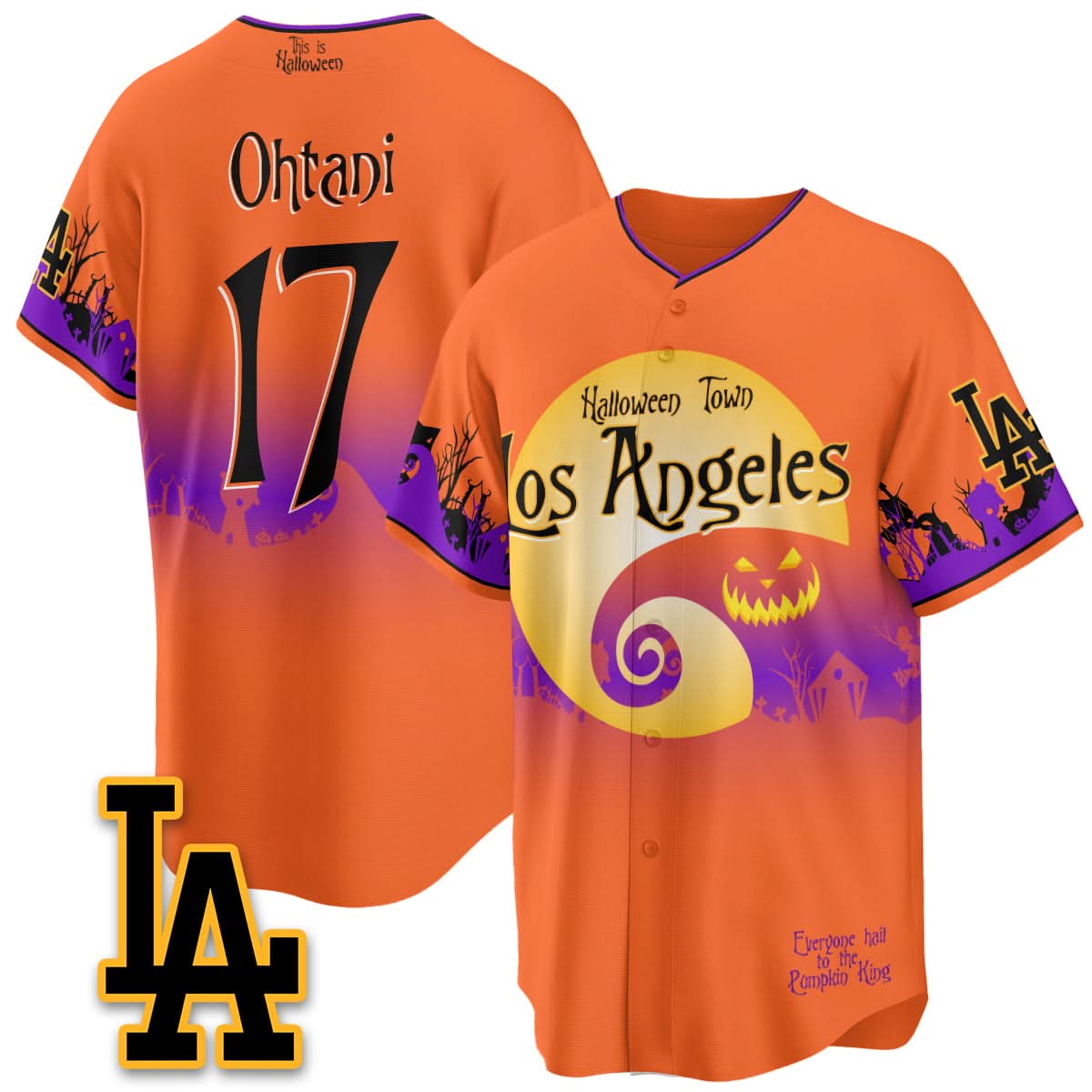 Los Angeles Dodgers "Halloween Town" Limited Jersey - Stitched