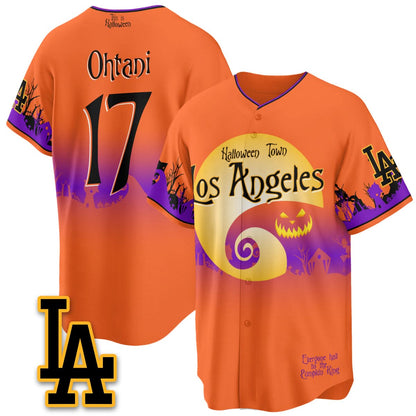 Los Angeles Dodgers "Halloween Town" Limited Jersey - Stitched