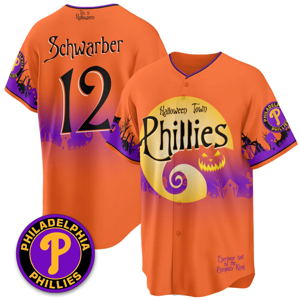 Philadelphia Phillies "Halloween Town" Limited Jersey - Stitched