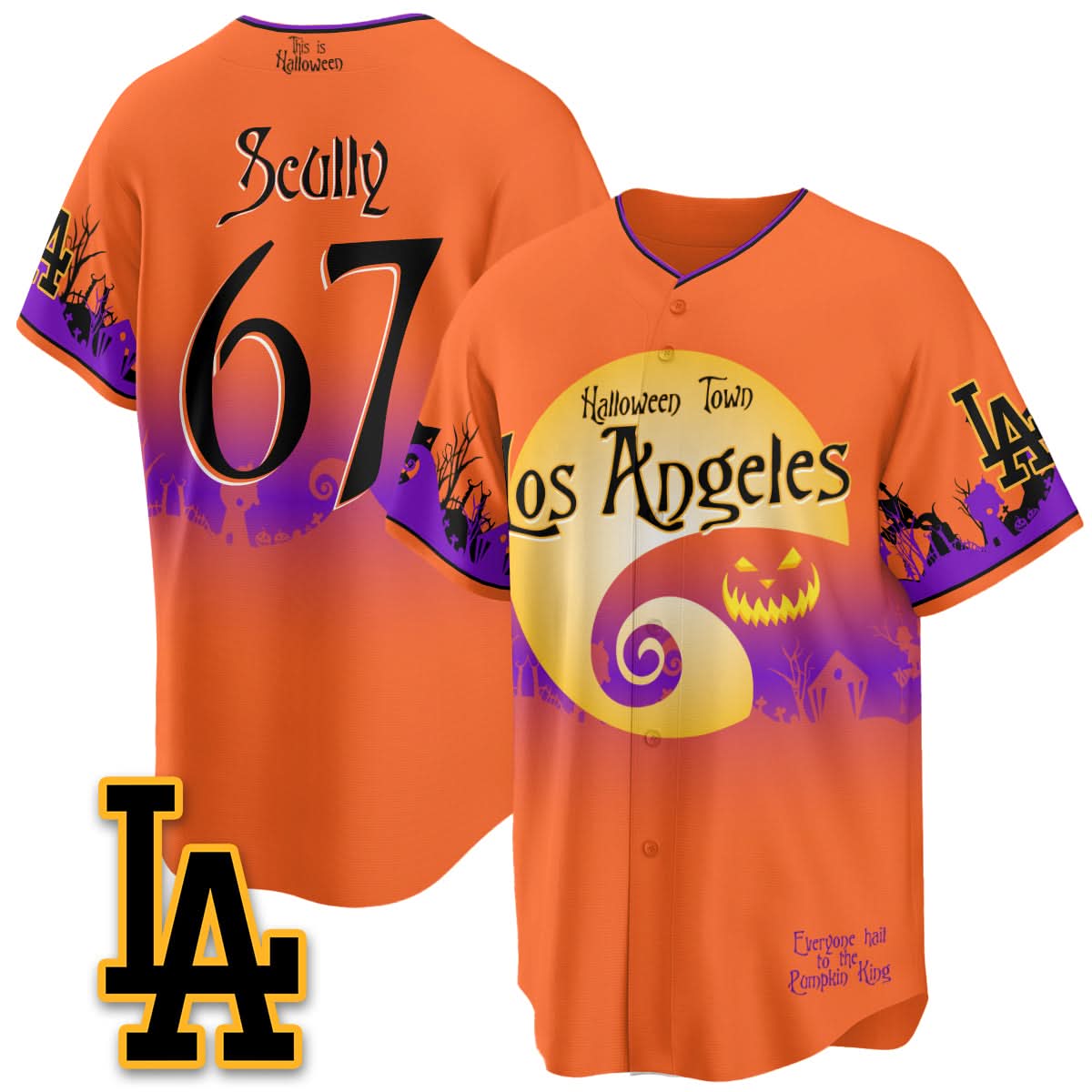 Los Angeles Dodgers "Halloween Town" Limited Jersey - Stitched