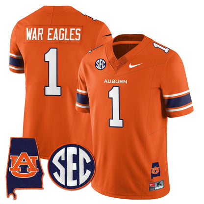 Auburn Tigers 2025 Alabama Patch Vapor Limited Jersey - All Stitched