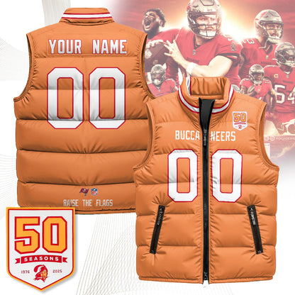 Personalized Tampa Bay Buccaneers Unisex Puffer Vest