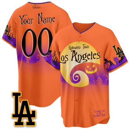 Los Angeles Dodgers "Halloween Town" Limited Custom Jersey - Stitched