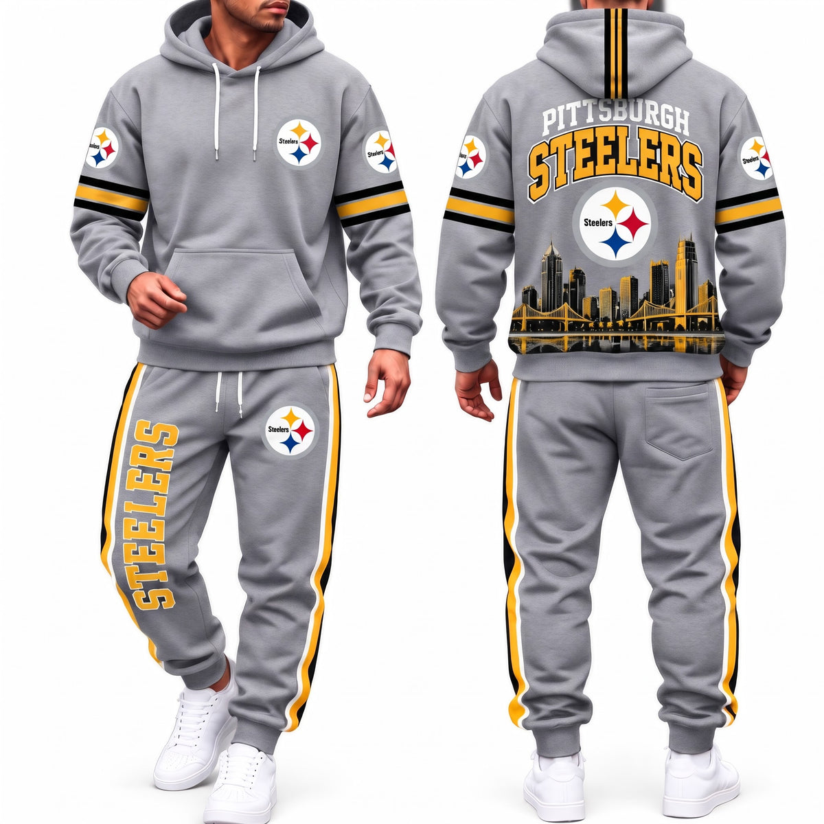 PIT Streetwear Hoodie Pants Set - Printed