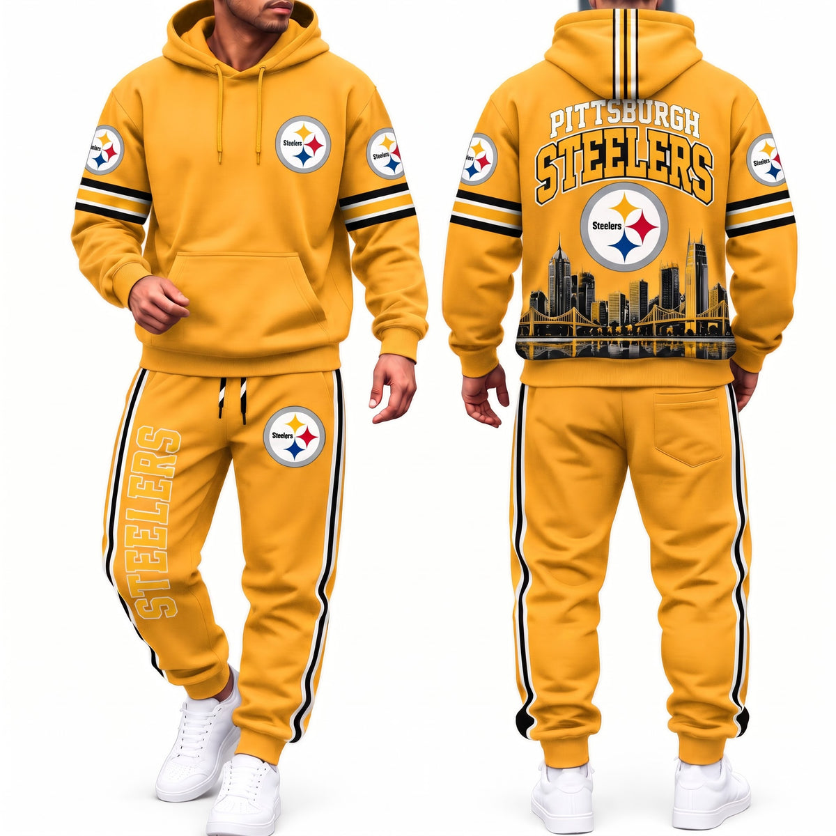 PIT Streetwear Hoodie Pants Set - Printed