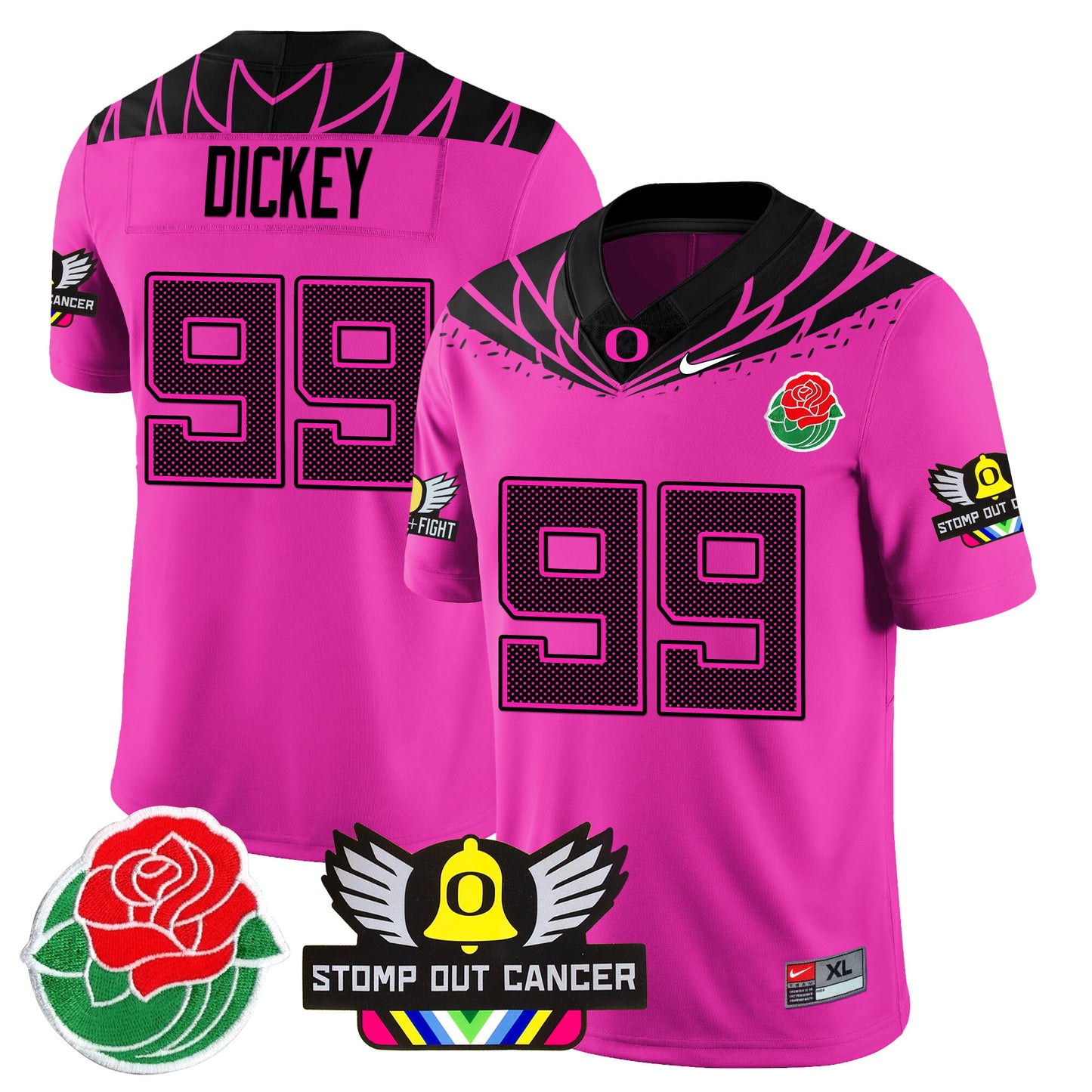 Oregon Alternate 2024 Rose Bowl Vapor Limited Jersey - All Stitched