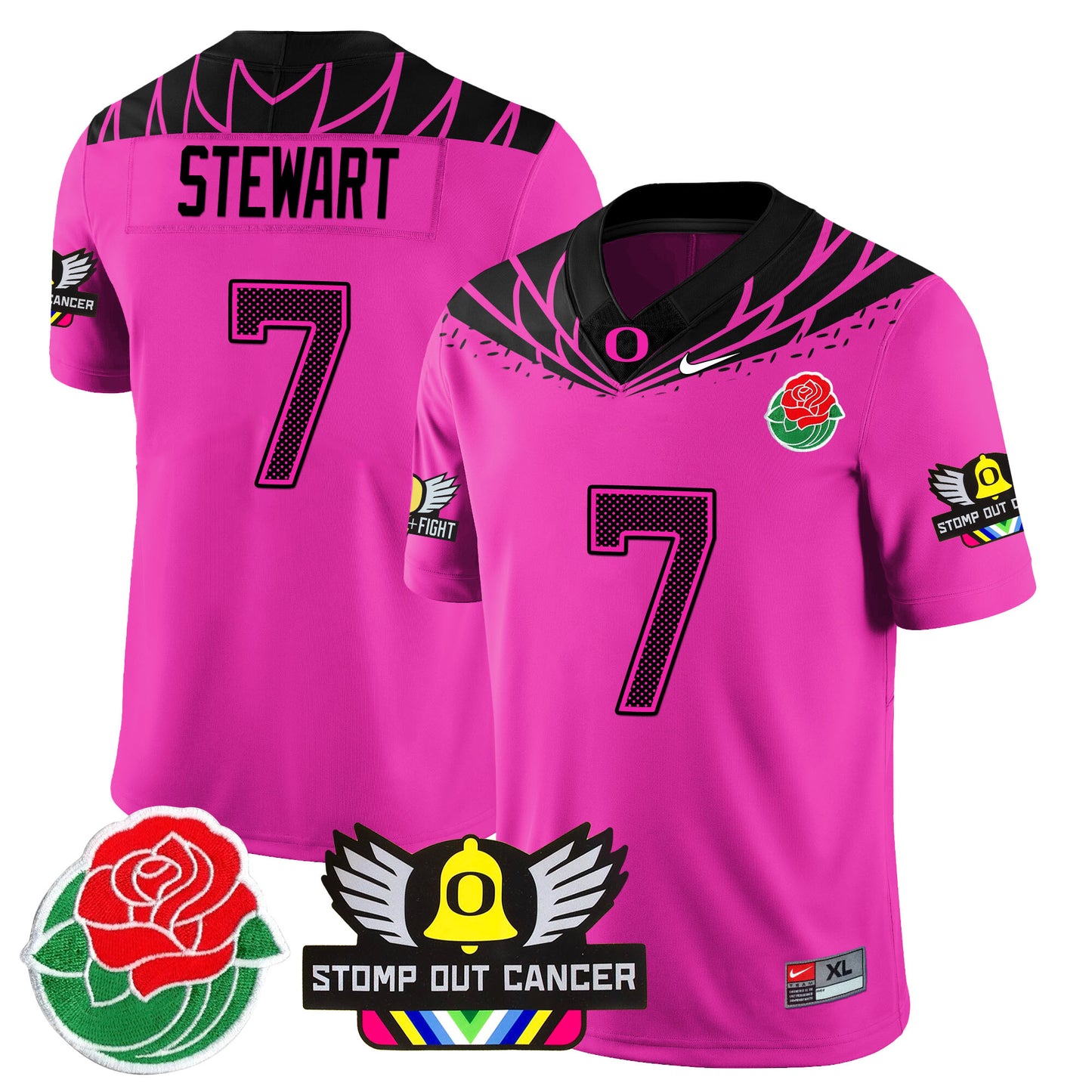 Oregon Alternate 2024 Rose Bowl Vapor Limited Jersey - All Stitched