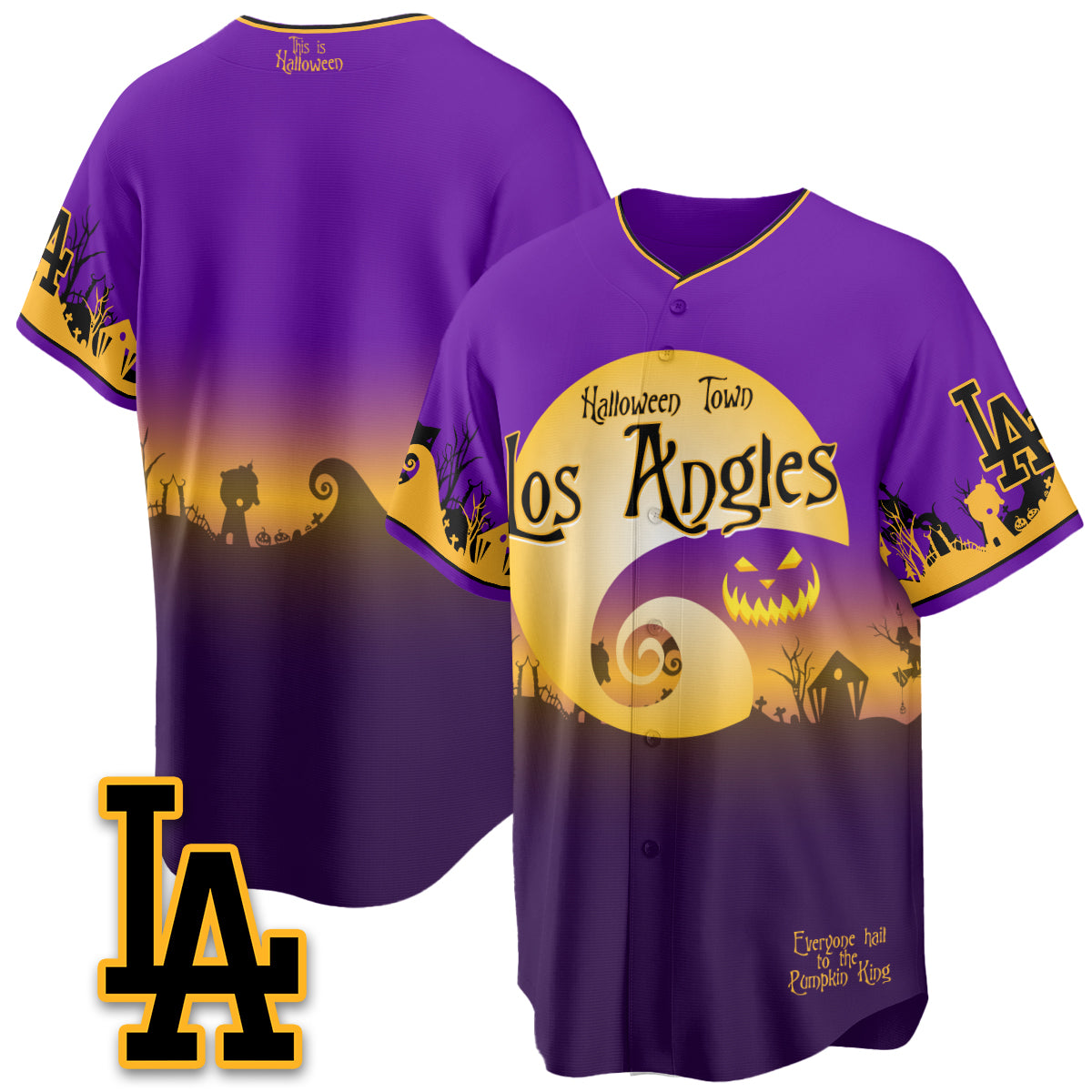 Los Angeles Dodgers "Halloween Town" Limited Jersey - Stitched
