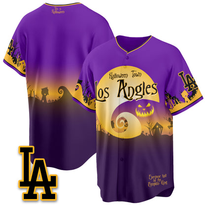 Los Angeles Dodgers "Halloween Town" Limited Jersey - Stitched