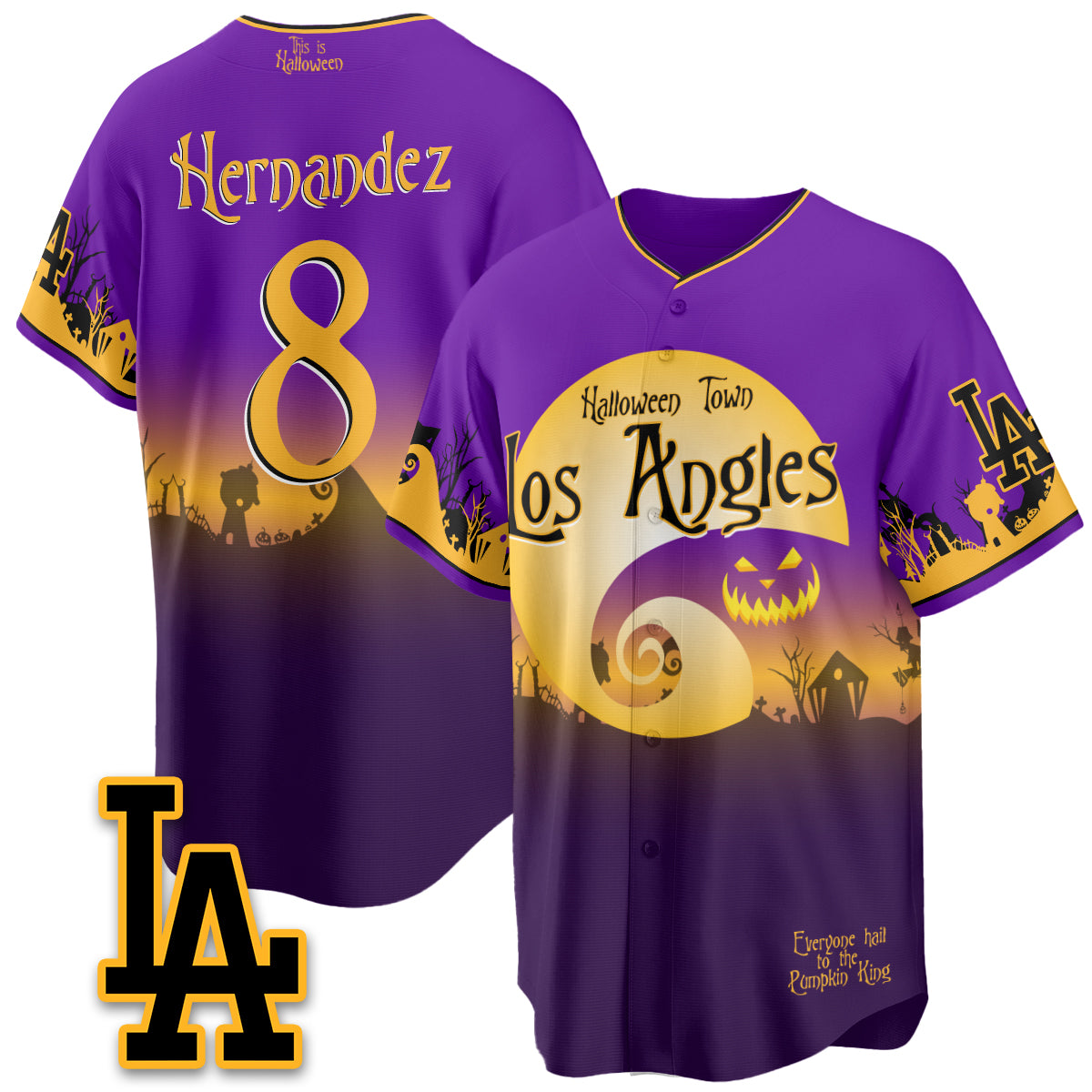 Los Angeles Dodgers "Halloween Town" Limited Jersey - Stitched