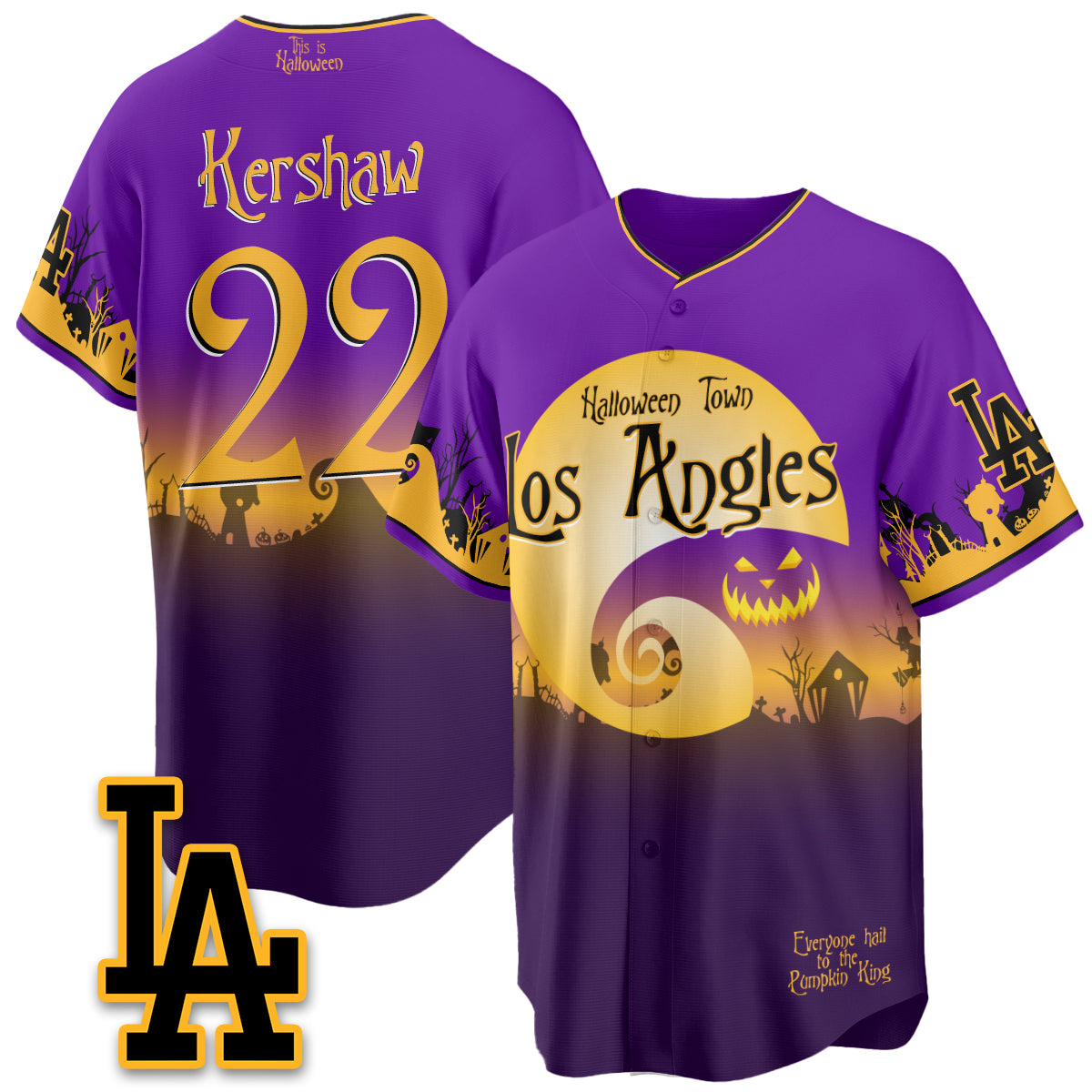 Los Angeles Dodgers "Halloween Town" Limited Jersey - Stitched