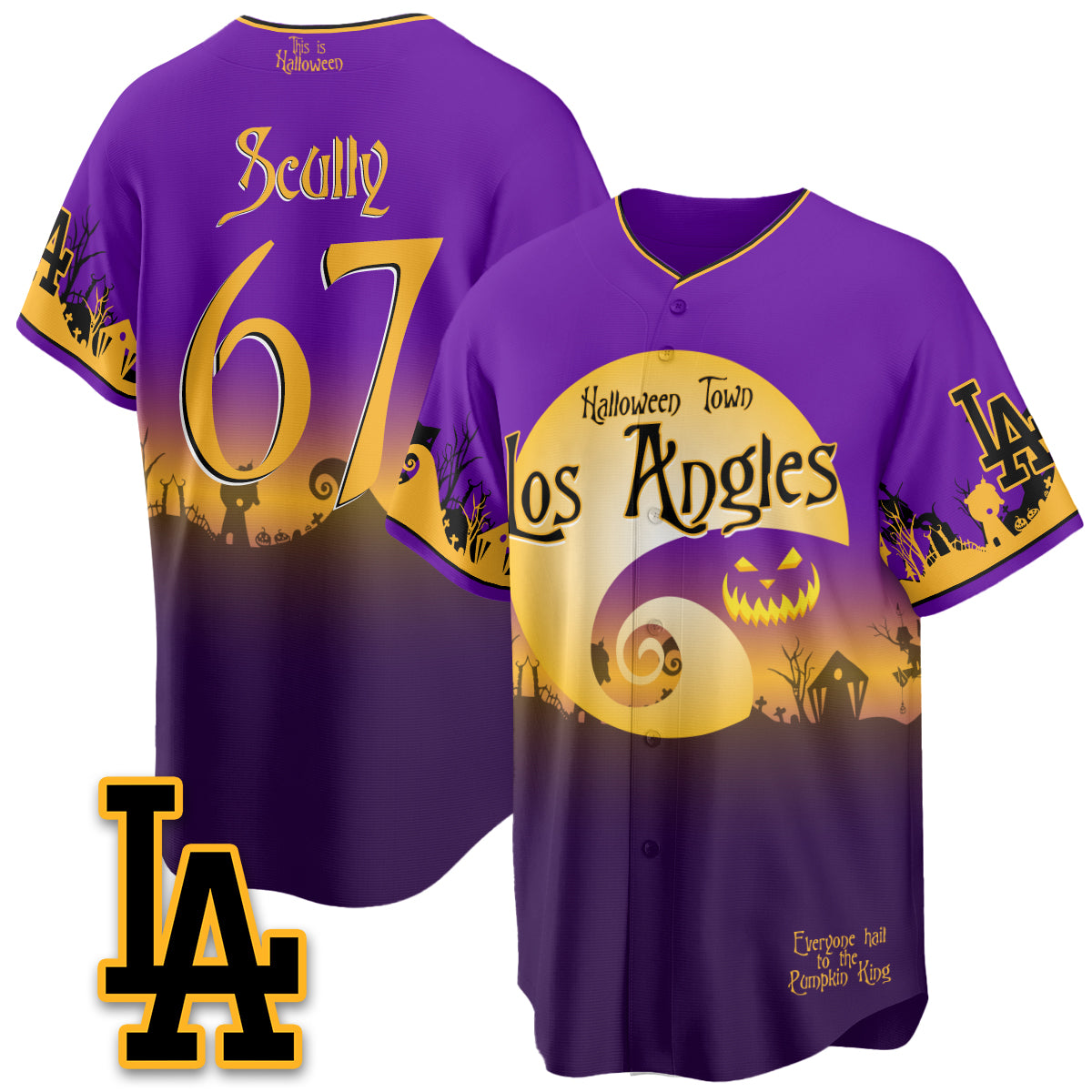 Los Angeles Dodgers "Halloween Town" Limited Jersey - Stitched