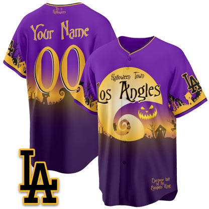 Los Angeles Dodgers "Halloween Town" Limited Custom Jersey - Stitched