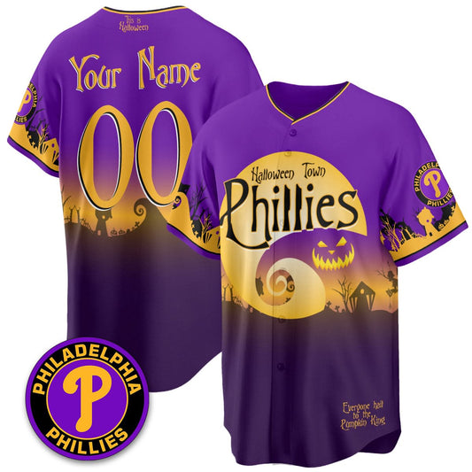 Philadelphia Phillies "Halloween Town" Limited Custom Jersey - Stitched