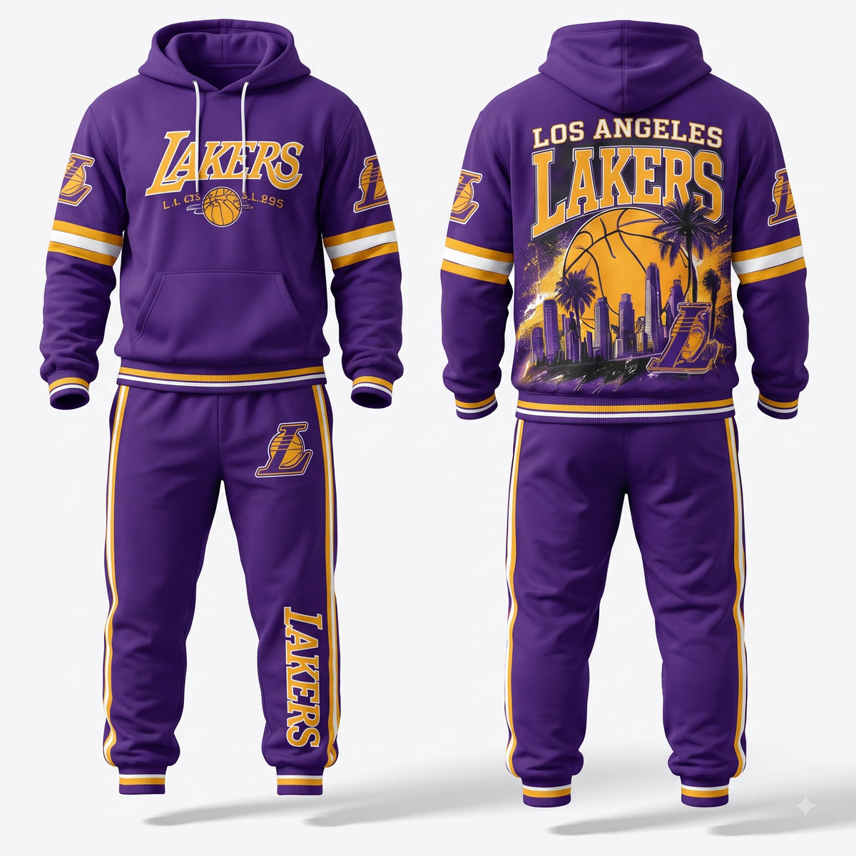 LAL Streetwear Hoodie Pants Set - Printed