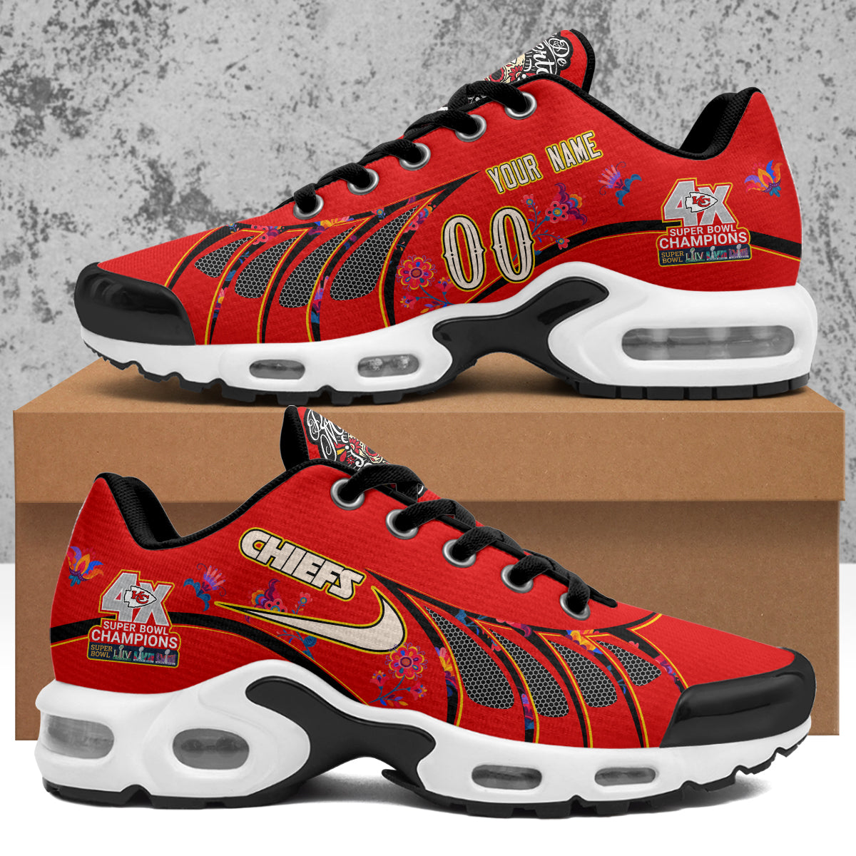 Kansas City Chiefs Día de los Muertos Edition Custom Sport Shoes