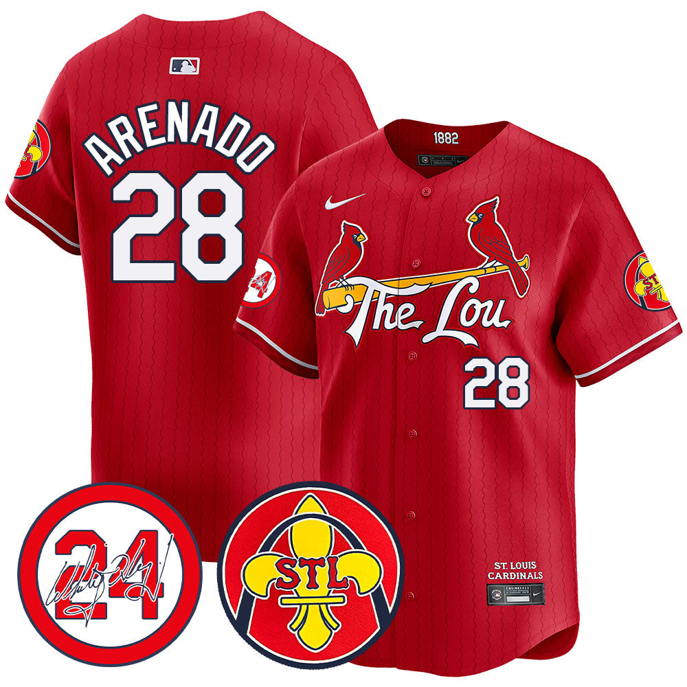 Cardinals 2024 City Connect  Jersey TLA - Whitey Herzog Memorial Patch - All Stitched