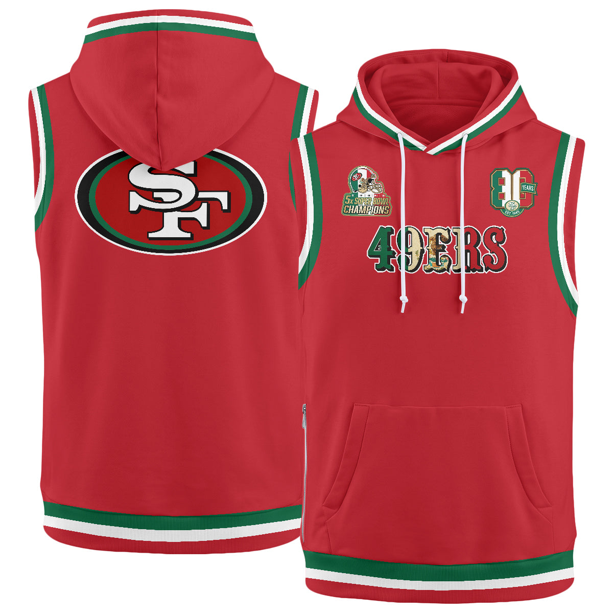 SF Mexico Edition Sleeveless Hoodie Tank Top - Printed