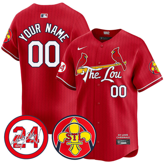 Cardinals Red 2024 City Connect Limited Custom Jersey TLA - All Stitched