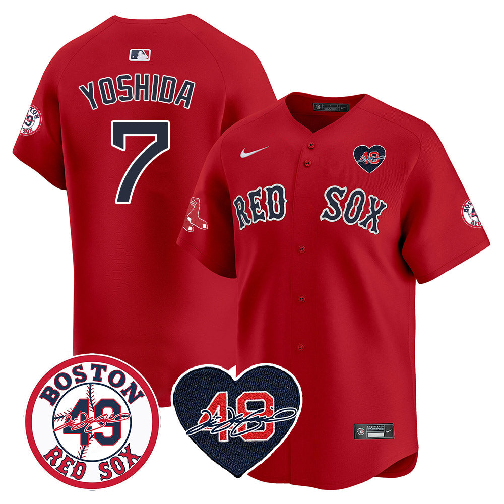 Red Sox Tim Wakefield Jersey - Memorial Patch - All Stitched