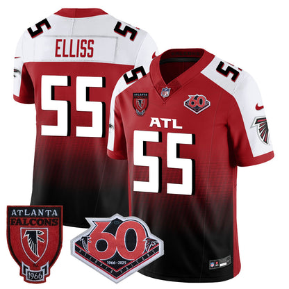 Atlanta Falcons 60th Season Vapor Limited Jersey - All Stitched