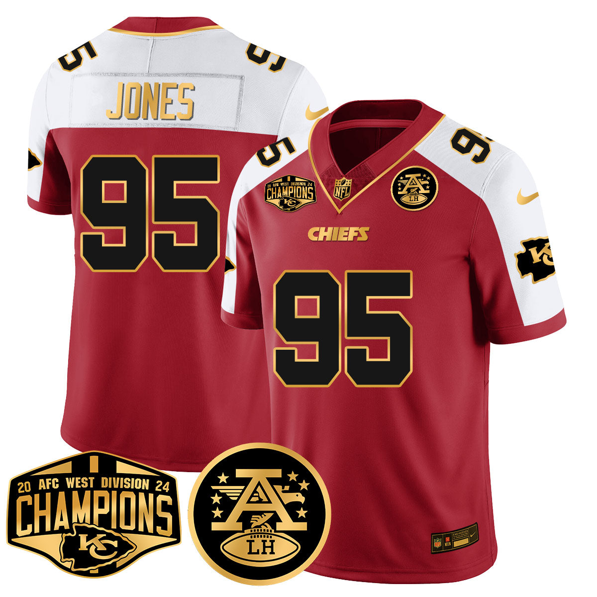 Chiefs 2024 AFC West Champions Jersey - All Stitched