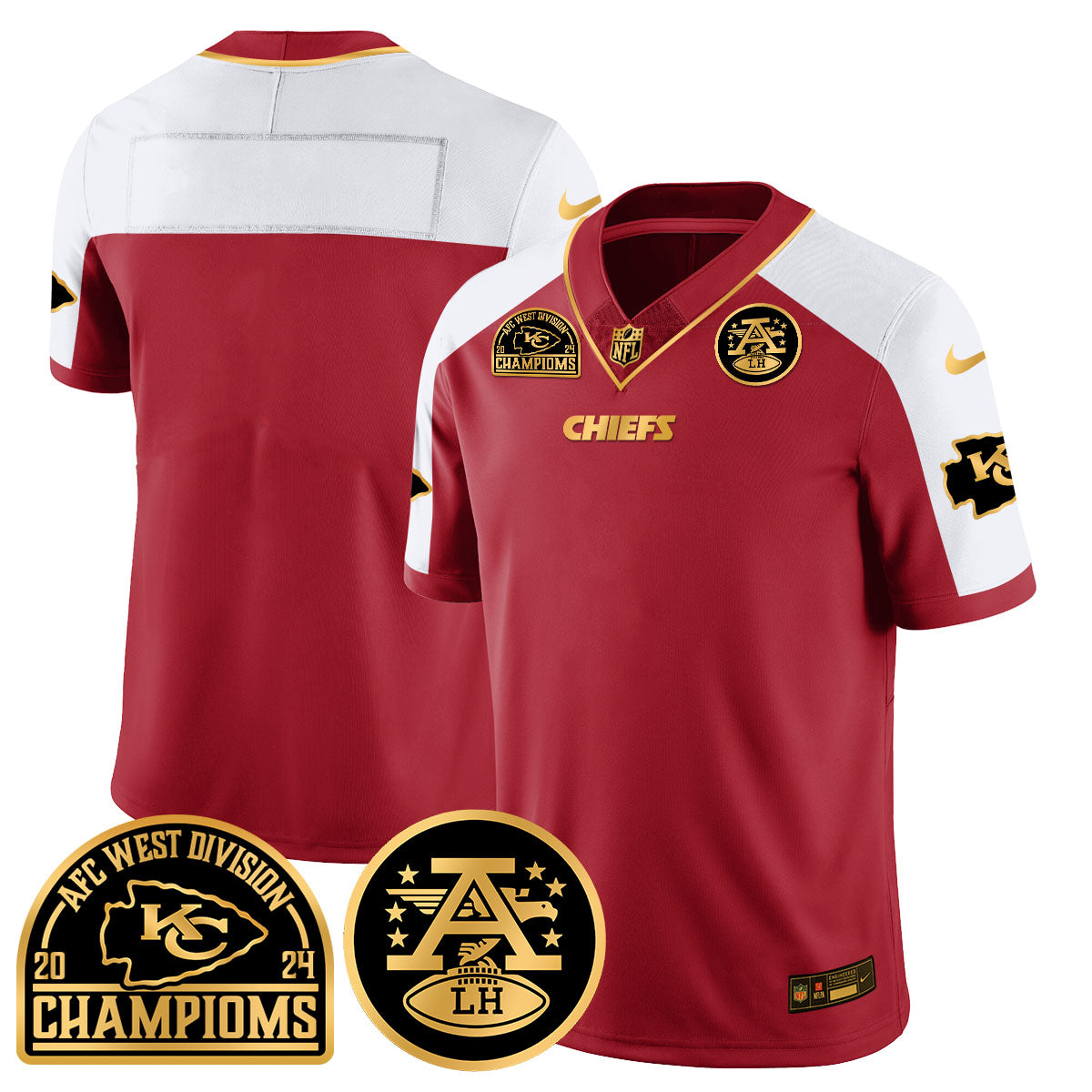 Chiefs 2024 AFC West Champs Jersey - All Stitched