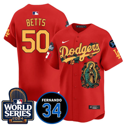 Dodgers Guadalupe - Fernando Valenzuela Memorial Jersey - Printed