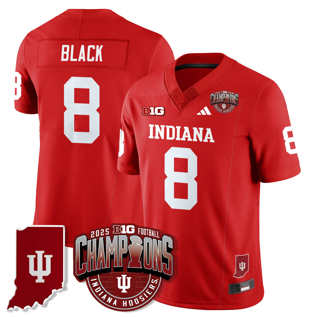 Indiana Hoosiers Vapor Limited Football Jersey - Big 10 Champions - All Stitched