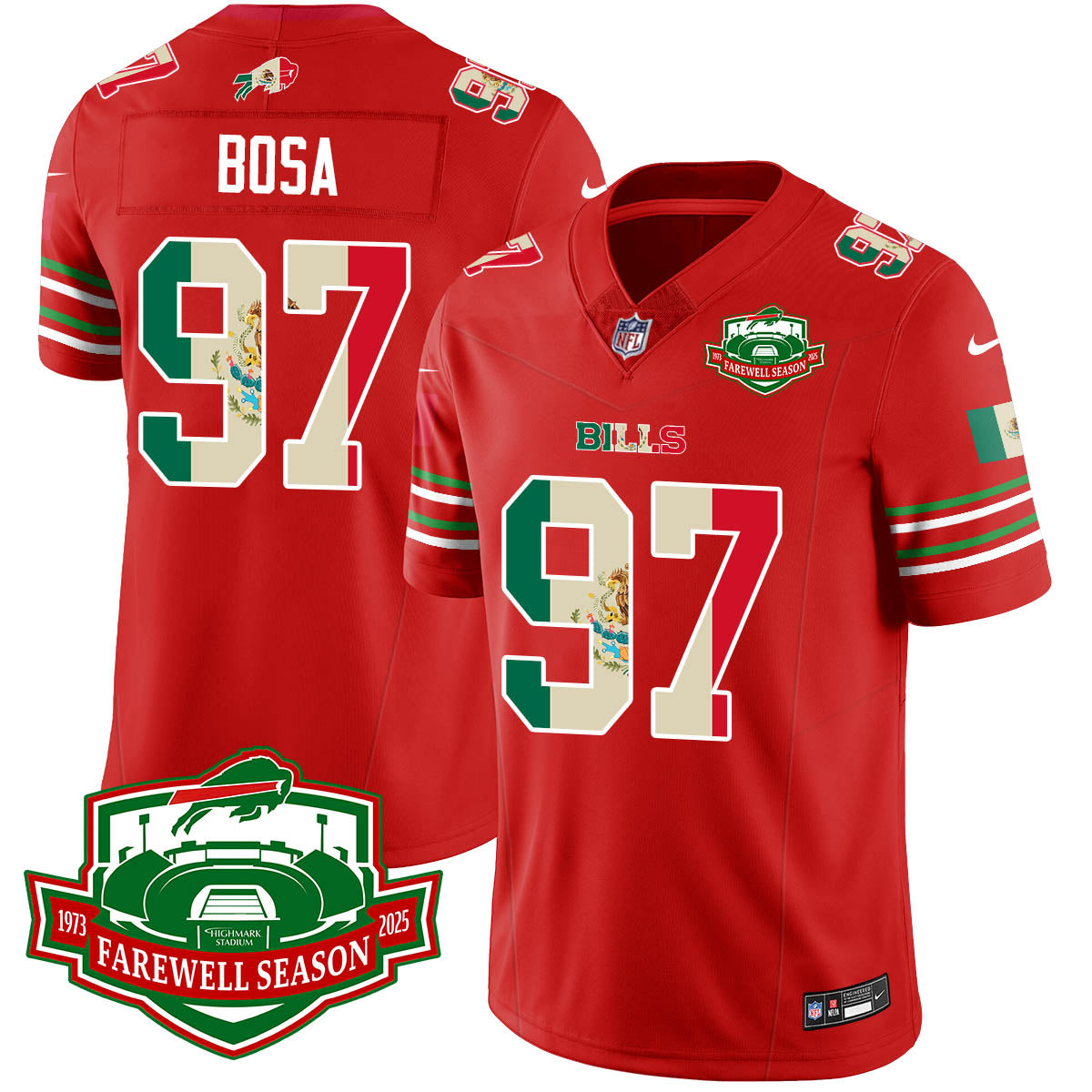 BUF Mexico Vapor Limited Jersey - All Stitched