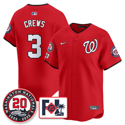 Washington Nationals Celebrate 20 Years Limited Jersey - All Stitched