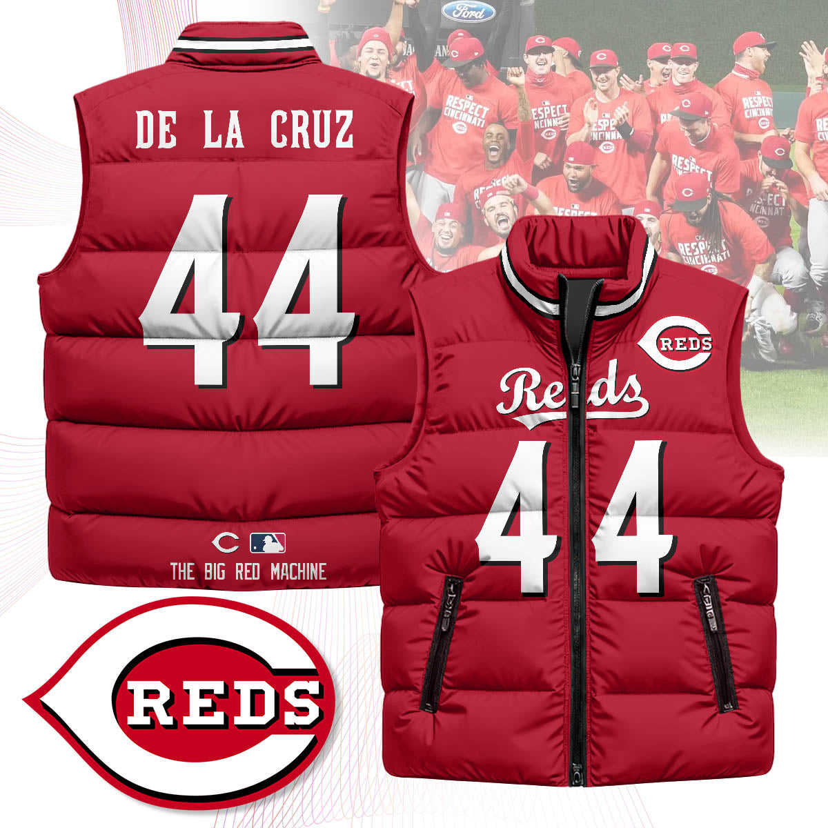 Cincinnati Reds Unisex Puffer Vest