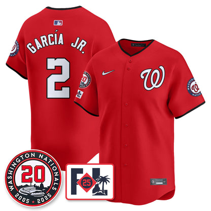 Washington Nationals Celebrate 20 Years Limited Jersey - All Stitched