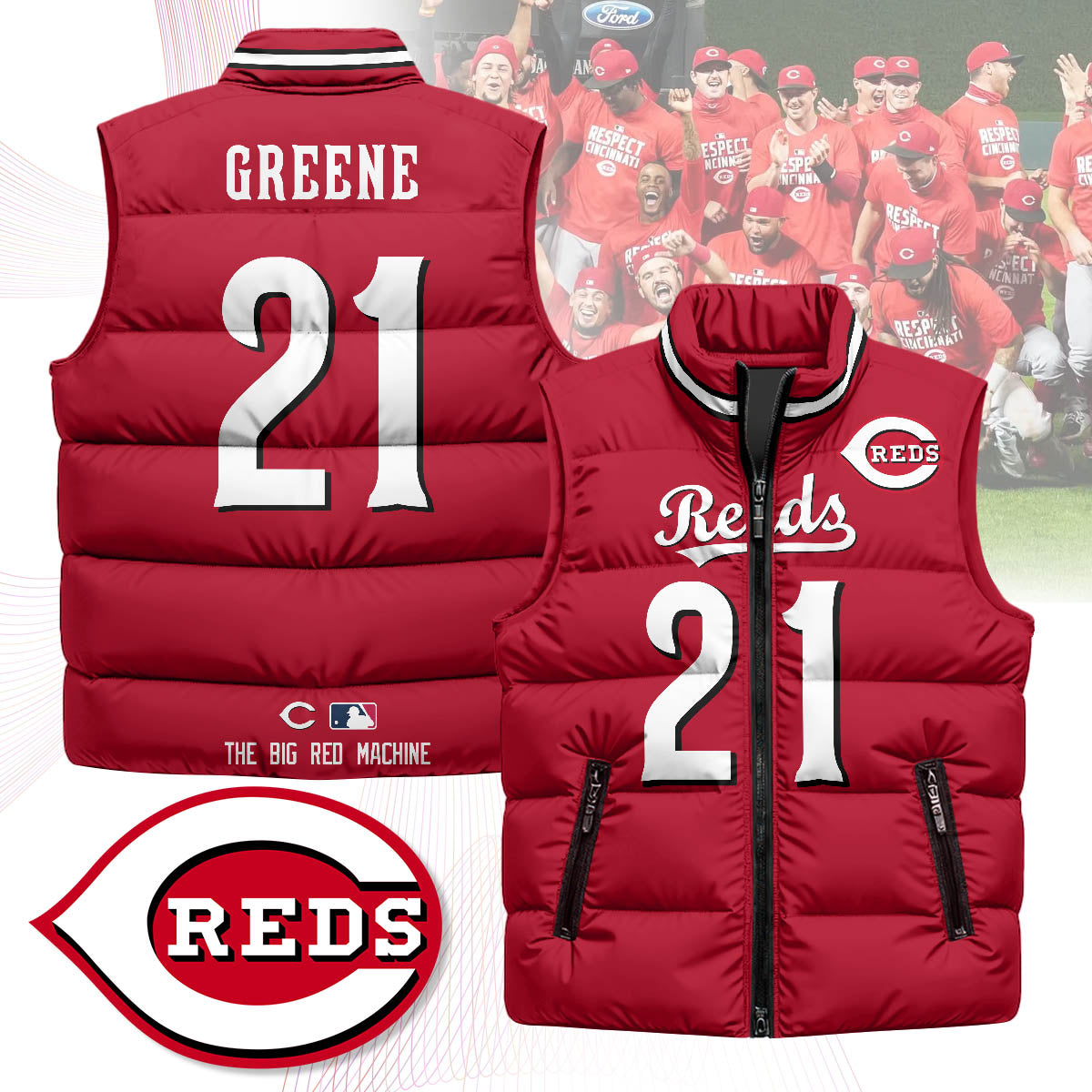 Cincinnati Reds Unisex Puffer Vest
