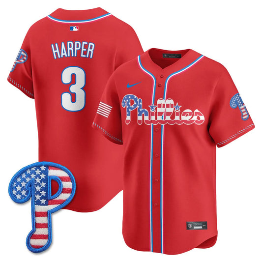 Philadelphia Phillies 2025 Fourth of July Jersey - All Stitched