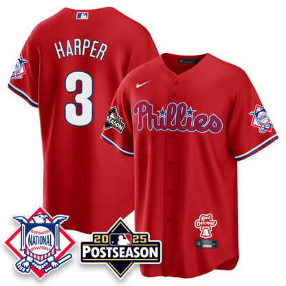 Philadelphia Phillies 2025 Postseason Jersey - All Stitched