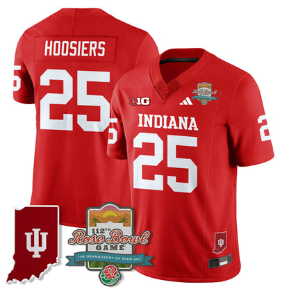 Indiana Hoosiers Vapor Limited Football Jersey - Rose Bowl 112th - All Stitched