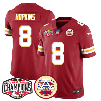 Chiefs 2024 AFC West Champions Jersey - All Stitched