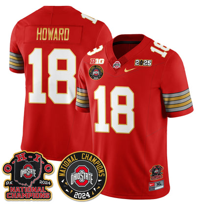 Ohio State Buckeyes 'Heritage Stripe' 2025 CFP Patch - National Champions Jersey N5 - All Stitched