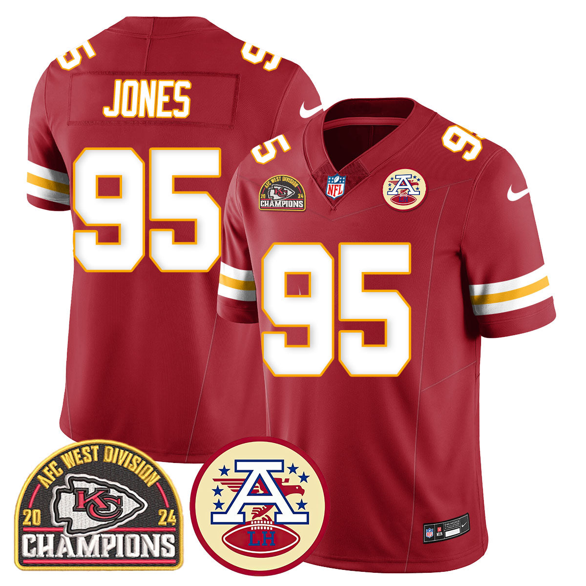 Chiefs 2024 AFC West Champs Jersey - All Stitched