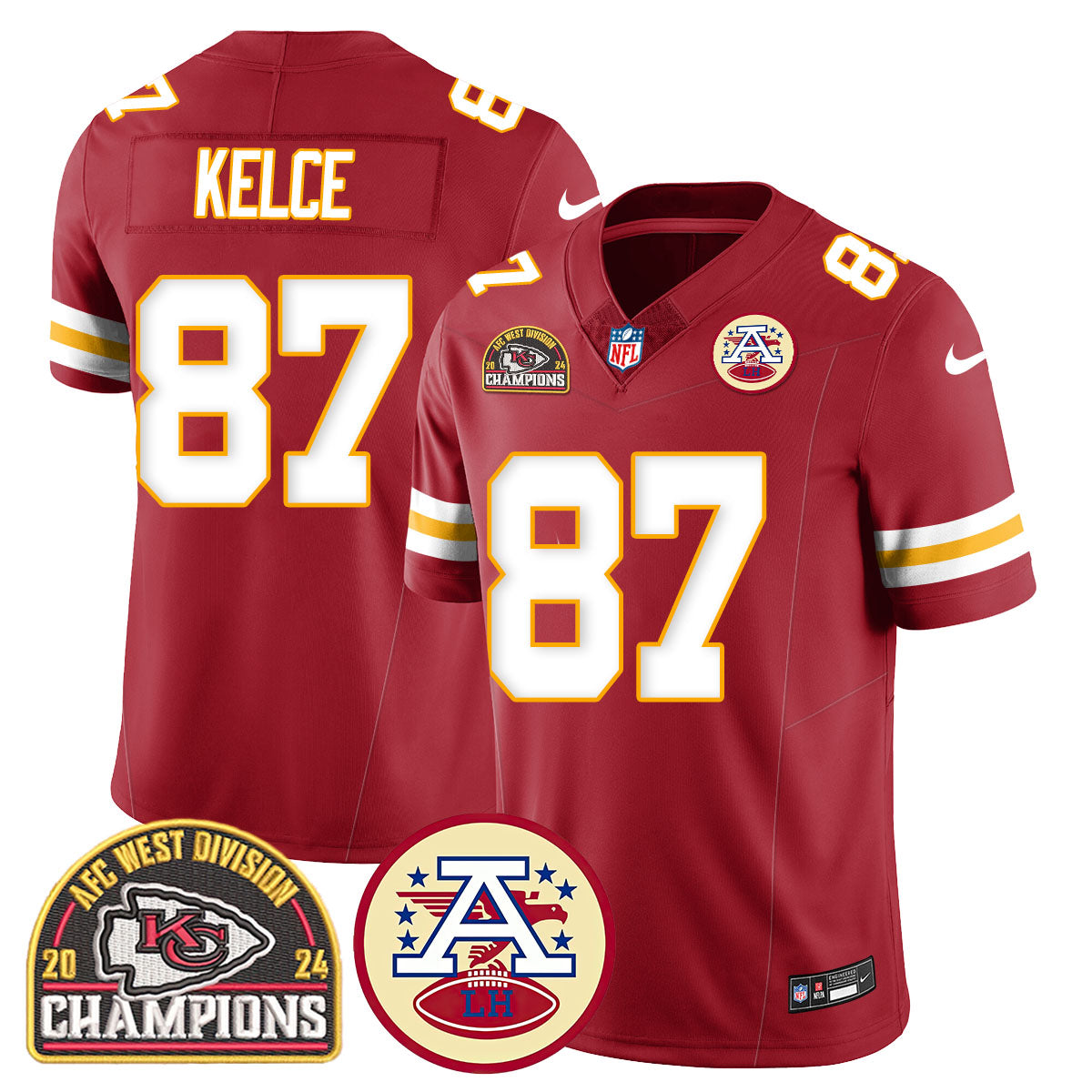 Chiefs 2024 AFC West Champs Jersey - All Stitched