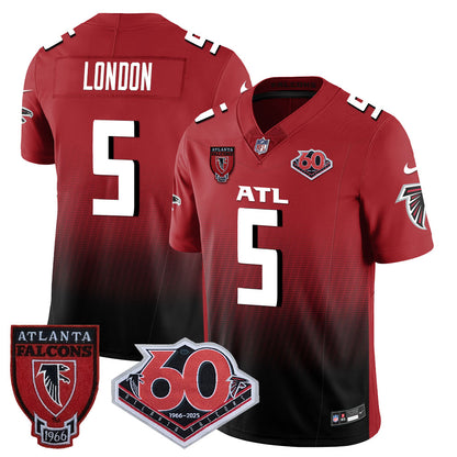 Atlanta Falcons 60th Season Vapor Limited Jersey - All Stitched