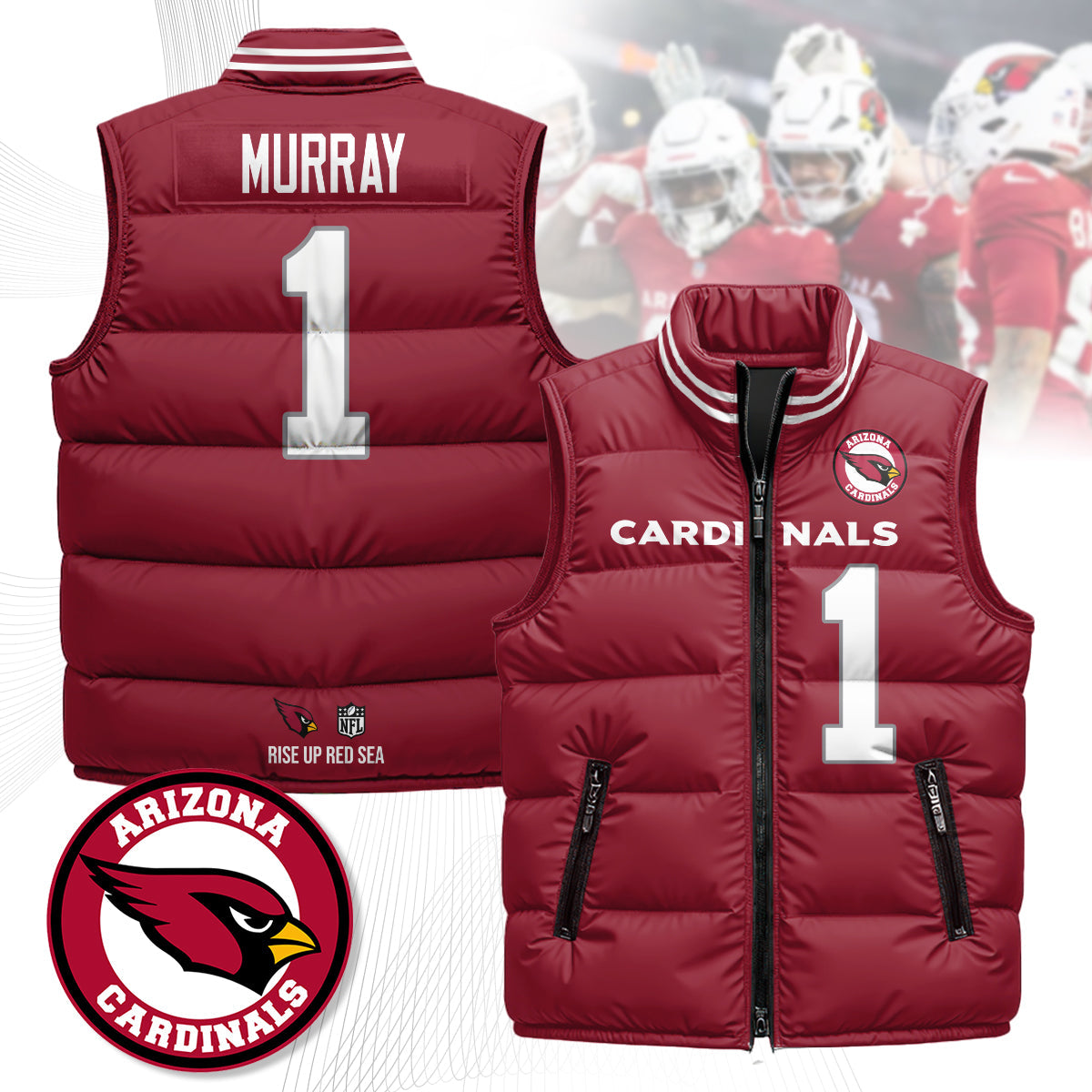 Arizona Cardinals Unisex Puffer Vest