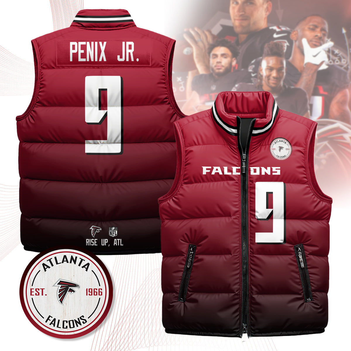 Atlanta Falcons Unisex Puffer Vest