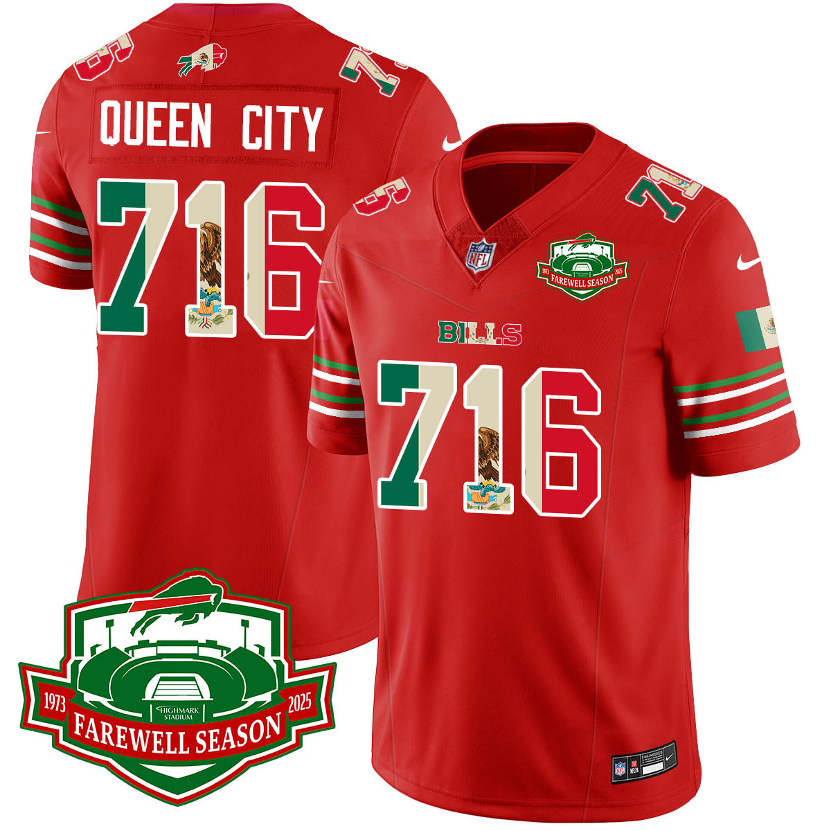 BUF Mexico Vapor Limited Jersey - All Stitched